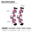 thumbnail image 2 of Cauagu Peonies Print Crew Socks for Women and Men,Adult Athletic Running Socks 1-Pair Sports Socks Work Gear Socks with Moisture Wicking, 2 of 6