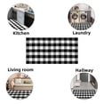 thumbnail image 6 of Black and White Outdoor Porch Rug, Cotton Indoor Plaid Rug, Washable Doormat for Entryway, 23"x70", 6 of 7