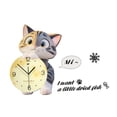 thumbnail image 4 of Reloj de pared con forma de gato, fácil de leer, práctico y fácil de usar, redondo, para colgar en el dormitorio o la cocina, 4 of 8
