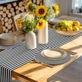 thumbnail image 4 of Black White Stripe Round 13 Inch Placemats Set of 8, Modern Minimalist Geometric Striped HeatResistant Non Slip Place Mats for Dining Table, Wipeable Braided Kitchen Table Mats for Housewarming, 4 of 9