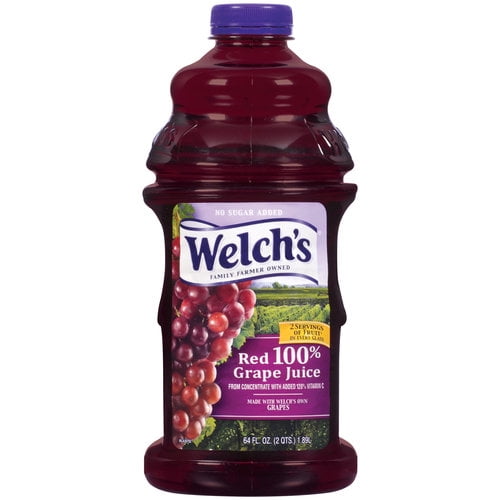 Welch's 100 Juice, Red Grape, 64 Fl Oz Bottle