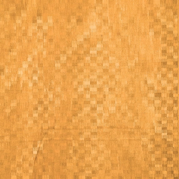 Ahgly Company Indoor Square Abstract Orange Contemporary Area Rugs, 7' Square