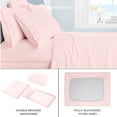 thumbnail image 4 of Swift Home 6-Piece Soft Lightweight Blush Microfiber Sheet Set with Extra Pillowcases, King, 4 of 5