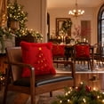 thumbnail image 7 of Christmas Trees Pillow Covers, Decorative Soft Throw Pillows Plush, Winter Holiday Decorative Pillowcase, Embroidered Couch Cushion for Holiday Winter Home Decor Chair Sofa Bedroom Living Room, 7 of 7