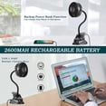 thumbnail image 4 of Clip on Fan Usb Mini Fan Battery Operated Desk Fan with Emergency Power Bank, Baby Stroller Fan Rechargeable Personal Fan Flexible Neck 3 Speeds Great for Beach Car Camping Dorm Bed Office-Deep Blue, 4 of 8