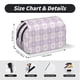 thumbnail image 5 of Disketp Floral Purple Buffalo Plaid Estuche de Lápices de Doble Capa con Tapa Abatible y Cremallera, Organizador Escolar para Adolescentes y Adultos, 5 of 7