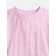 thumbnail image 2 of Wonder Nation Girls' Ribbed Knit Top with Short Sleeves, Sizes 4-18 & Plus, 2 of 3