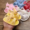 thumbnail image 6 of JSCDRPDWL Girls Size 4 Sandals Summer Half Soles Dance Shoes Girls Children Baby Toddler Shoes Girls Sandals Flat Bottom Light Open Toe Solid Color Bow Back Strap Comfortable, Summer Solid Color Bow, 6 of 9