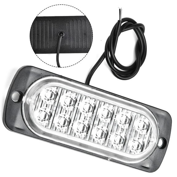 12 LED Lights Beacon Light 12V 36W 333mA Truck Lamp For Auto DRL Car Truck White Always Bright Light Lamp