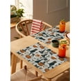 thumbnail image 4 of Halloween Pumpkin Placemats Set of 6 Black Cat Witch Hat Broom Vintage Heat Insulation Washable Place Mats, Rustic Non-Slip Table Mats for Dining Table Party Kitchen Decor,13x19 Inch, 4 of 4