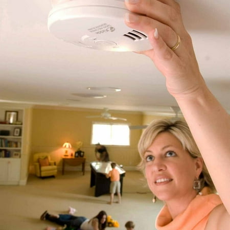 Kidde Hardwire Combination Smoke Carbon Monoxide Detector Battery Backup Voice Warning Interconnectable, Electrochemical, Ionization