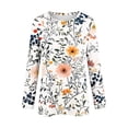 thumbnail image 6 of Yteetum Shirts for Women Long Sleeve Crewneck Floral Printed T Shirt Tops Casual Round Neck Loose Comfy Blouses Fall Winter Outfits, 6 of 8