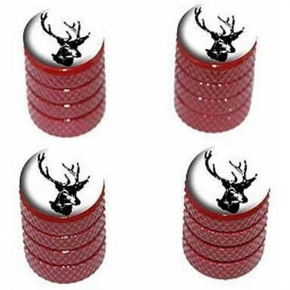 Deer Head Buck Deer Hunting Tire Rim Wheel Aluminum Valve Stem Caps, Multiple Colors