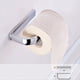 thumbnail image 2 of Portarrollos de papel higiénico de latón cepillado, dispensador de papel higiénico de pared para baño Plata, 2 of 7