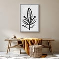 thumbnail image 3 of wall26 Framed Canvas Wall Art Leaves with Vein Detail Drawing Geometric Patterns Block Print Abstract Contemporary Expressive Black and White for Living Room, Bedroom, Office - 24x36 inches, 3 of 4