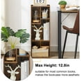 thumbnail image 5 of VECELO 3-Shelf Bookcase Wooden Bookshelf with Storage Organizer Display Shelf, Freestanding Unit for Living Room Home Office, Brown, 5 of 8