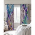 thumbnail image 3 of Abstract Geometric Blackout Curtains 84 Inches Long for Bedroom, Modern Marble Abstract Art Aesthetics Thermal Insulated Room Darkening Black Out Window Curtain Panels Grommet Drapes for Living Room, 3 of 8