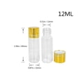 thumbnail image 2 of 12ml Clear Glass Bottle with Gold Aluminum Cap Empty Small Bottle with Aluminum Stopper for Party a Birthday Present Wedding Decoration 6pcs, 2 of 5