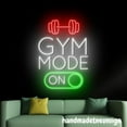 thumbnail image 4 of Handmadetneonsign Gym Mode Neon Wall Sign, Weightlifting Led Light Wall Art Decor, Gym Room Wall Decor 58362, 4 of 5