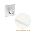 thumbnail image 4 of Uxcell Self Adhesive Wall Hooks, 304 Stainless Steel Sticky Hooks, Silver Tone 2 Pack, 4 of 6