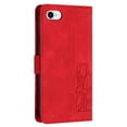 thumbnail image 3 of Leather For Apple iPhone 17e / 16e Case Orchids&Butterflies Embossed 5-card  Flip Wallet Leather Case With Card Holder Magnetic Closure Phone Cases Cover With Hand Strap,Red,For iPhone 17e / 16e, 3 of 9