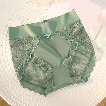 Underwear Womens  Packs de Bragas para Mujer  Ladies  Mid High Waisted Lace Sexy Hip Lifting And Abdominal Tightening Ice Silk Satin Seamless Lightweight And Breathable Sports Underwear For Ladies