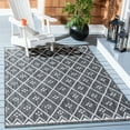 thumbnail image 2 of SAFAVIEH Courtyard Wasif Geometric Indoor/Outdoor Area Rug, Black/Ivory, 8' x 10', 2 of 6