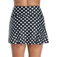 thumbnail image 3 of Women Swim Skirt Drawstrings Sides Swim Shorts Bathing Suit Skirted Swimsuit Bottom, 3 of 6