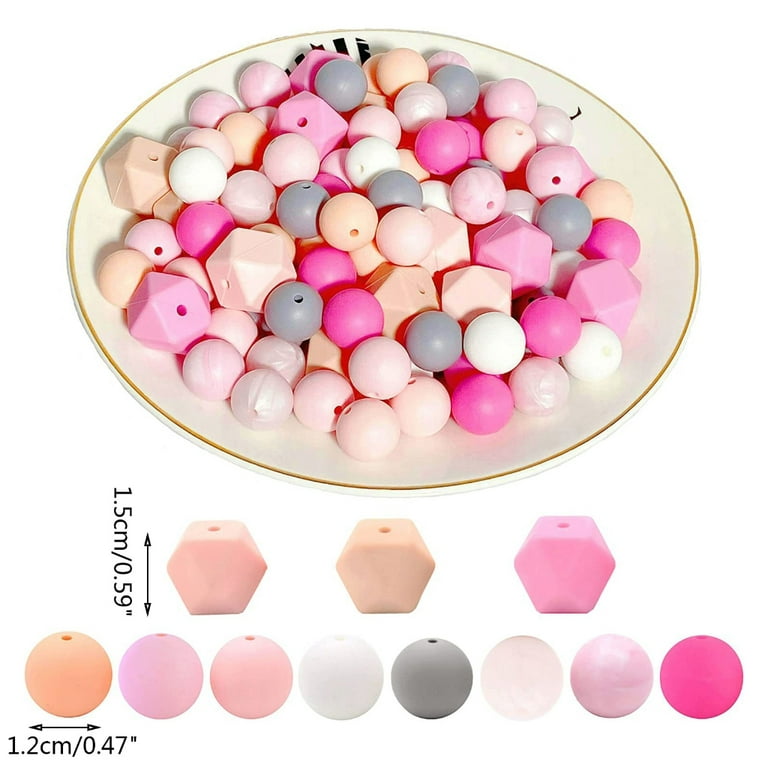 Incraftables Silicone Beads for Keychain Making 120pcs Kit 6 Colors Rubber  Beads for Kids & Adults. 12mm Silicone Beads for Jewelry Making