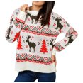 thumbnail image 2 of Oversized Christmas Sweaters for Women 2025 Long Sleeve Crewneck Loose Slouchy Xmas Pullover Sweater Jumper Tops, 2 of 5