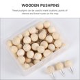 thumbnail image 5 of Raindrops 120pcs Round Head Thumb Tacks Cork Board Pushpins Decorative Wooden Push Pin, 5 of 8