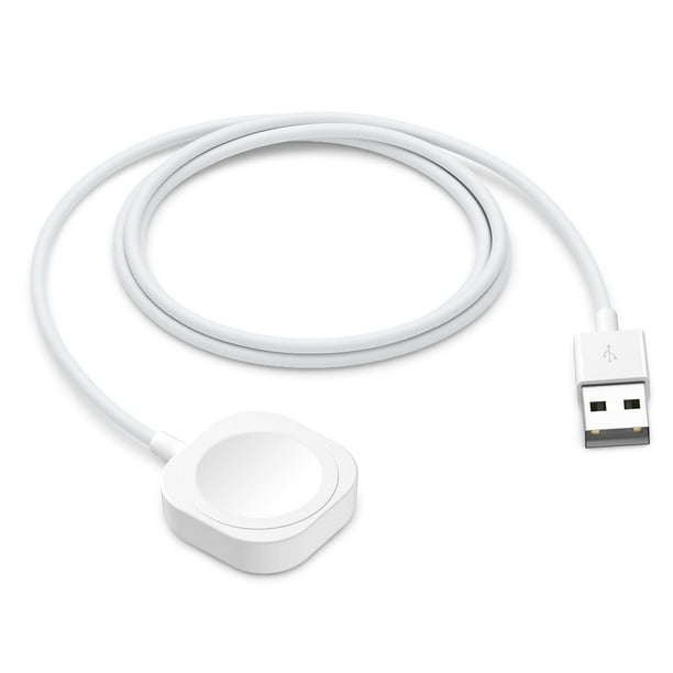 Compatible con cargador de Apple Watch cable de carga magnetica rapida de 1 5 m cargador iWatch compatible con Apple Watch Series 9 8 7 SE 6 5 4 3 2 color blanco Walmart en linea
