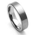 thumbnail image 2 of Men Women Tungsten Carbide Wedding Band Ring 6mm Comfort Fit Brushed Flat Ring For Men & Women, 2 of 3