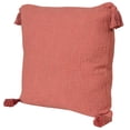 thumbnail image 4 of Ox Bay Hampton 20" x 20" Coral Solid Cotton Reversible Adult Decorative Throw Pillow, 4 of 12