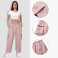 thumbnail image 4 of QASIEATN Women's Fashionable and Casual Workout Pants with High Waist Pants with Zipper Suitable for Jogging And, 4 of 9