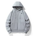 thumbnail image 5 of Heated Hoodie for Men Women Heated Fleece Jacket Winter Hooded Sweatshirt Heating Warm Outdoor Pullover Tops Gray S, 5 of 7