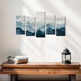 thumbnail image 2 of Elephant Stock Japanese Mountain Landscape Abstract Wall Art - Horizontal Multi Panel Canvas - Living Room Wall Decor - Abstract Multi Panel - Blue And White Decor - 25" x 12", 2 of 4