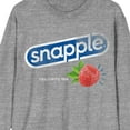 thumbnail image 2 of Snapple Berry Snapple Logo Art Women's Athletic Heather Crew Neck Long Sleeve Tee-Large, 2 of 4