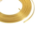 thumbnail image 4 of Uxcell 16.4 Feet Flat Aluminum Wire 18 Gauge Bendable Anodized Aluminum Wire Gold Tone 2 Roll, 4 of 6