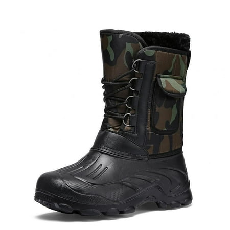 

Men s Warm Martin Boots Outdoor Waterproof Anti-Skid Warm Light Cotton Boots Fishing Boots