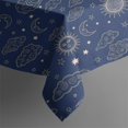 thumbnail image 5 of Blue Sun Moon Cloud Star Pattern Square Tablecloth,Waterproof Square Table Cover,Wipeable Spillproof Washable Table Cover for Home Kitchen Party Decor 52"x52"(132x132cm), 5 of 6