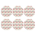 thumbnail image 2 of Lsque Retro bows Pattern 4" Drink Coasters Set of 6, Leather Absorbent Coasters, Table Coaster Set Decorative Coffee Cup Coasters Housewarming Gift,Octagon, 2 of 7