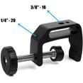 thumbnail image 4 of Camera Clamp Mount Double Ballhead Table Magic Arm Monitor Desk Mount Bracket with Super Clamp with 1/4" and 3/8" Thread for DSLR Camera Rig, LCD Monitor, LED Flash Lights, 4 of 8