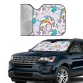thumbnail image 4 of Disketp Windshield Sun Shade, Car Sun Shade For Front Window Unicorn Doingyoga Sunshades Sun Visor Protector Blocks Uv Rays Foldable, 4 of 9