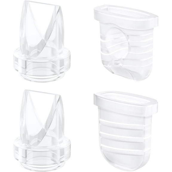 2pcs Duckbill Valves and 2pcs Silicone Diaphragms Compatible with Lansinoh Discreet Duo, eufy E10 S1 S1 Pro,NCVI Nuliie NICEGREEN Life S32 Breast Pump Replacement Parts, S32 Breast Pump Accessories