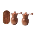 thumbnail image 2 of Juego de molinillo de sal de madera, Manual, multiusos con soporte, molinillo de sal marino recargable de aspereza ajustable resistente para cocina y, 2 of 9