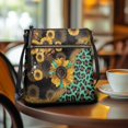thumbnail image 3 of Kuiaobaty Sunflower Leopard Print Crossbody Bag for Women, Large Capacity Vegan Leather Hobo Handbag with Adjustable Strap, Casual Medium Size Shoulder Purse Crossbody for Travel, 3 of 7