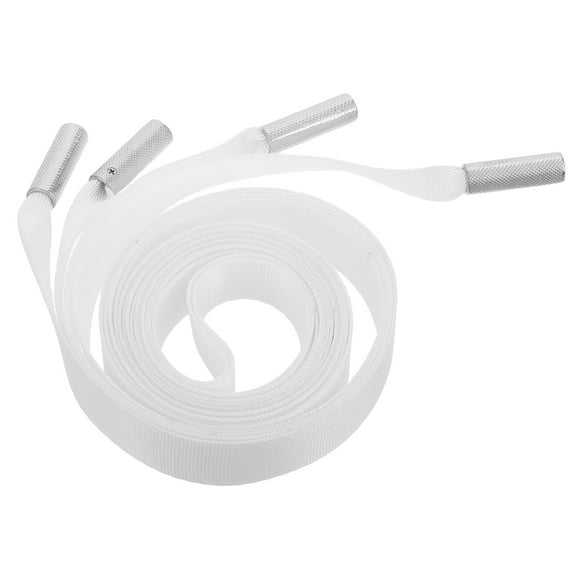 Phenofice 2Pcs Drawstring Flat Shoe Laces for Pants and Hoodies Versatile Usage White Polyester 55.1x0.8x0.4in