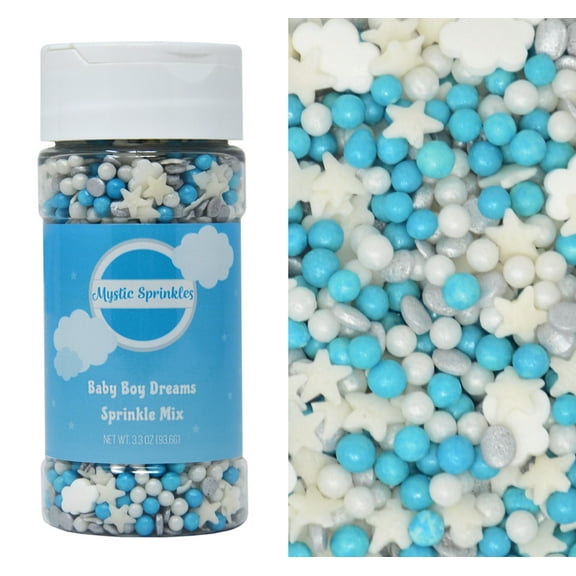 Mystic Sprinkles Baby Boy Dreams Sprinkle Mix 3.3 Ounce Bottle