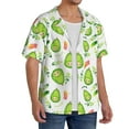 thumbnail image 4 of KLL Kawaii Avocado Print Men's Shirt Short Sleeve Button Down Summer Cuba Beach Shirts- 3X-Large, 4 of 7